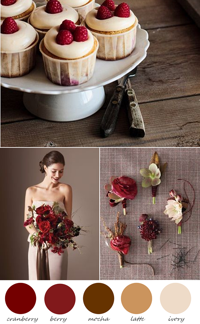 Color Me Inspired Shades of Cranberry, Latte + Ivory The Perfect